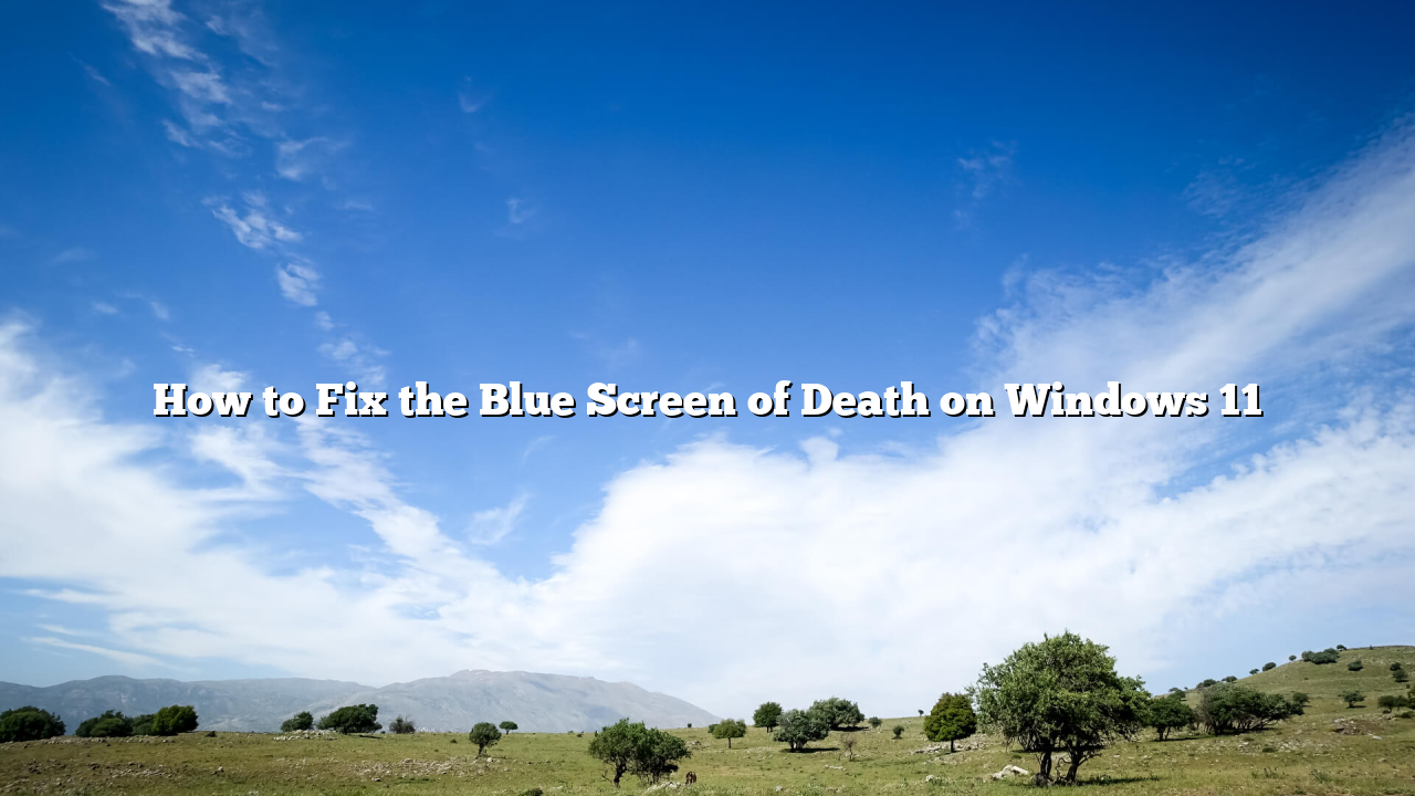 How to Fix the Blue Screen of Death on Windows 11